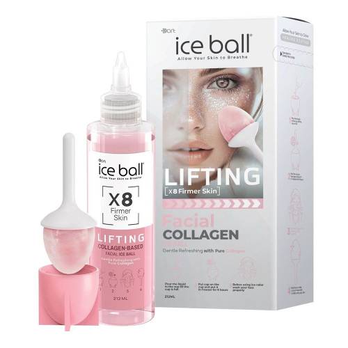 ژل آبرسان کلاژن لیفتینگ صورت آیس بال (صورتی) حجم ۲۱۲ میل